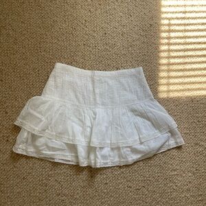 Tularosa White Lace Mini Skirt